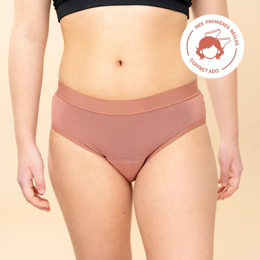Volga : Mes premières règles - Culotte Menstruelle Flux Moyen - 3XS au XL