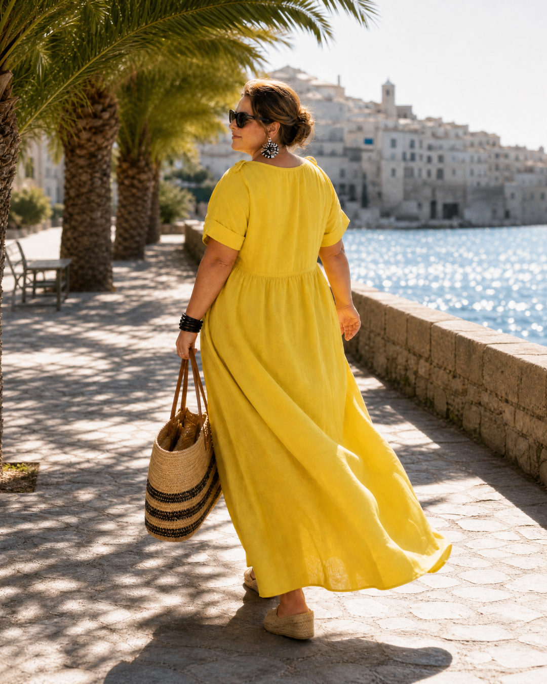 Zomla — Robe Midi Fluide Texturée Col V