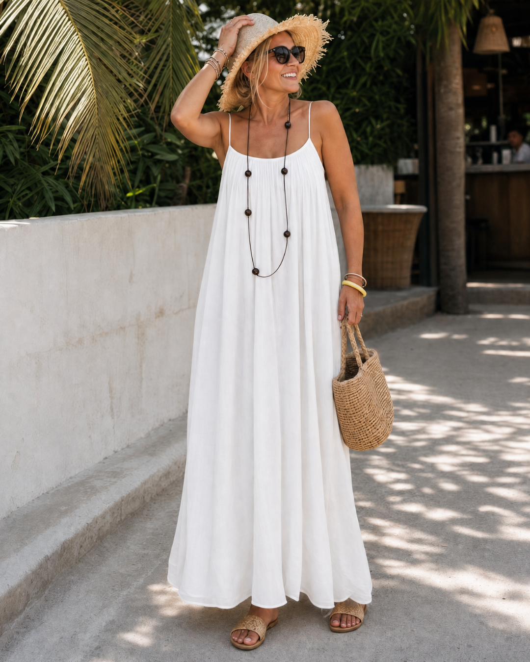 Amener — Robe Midi Fluide à Fines Bretelles