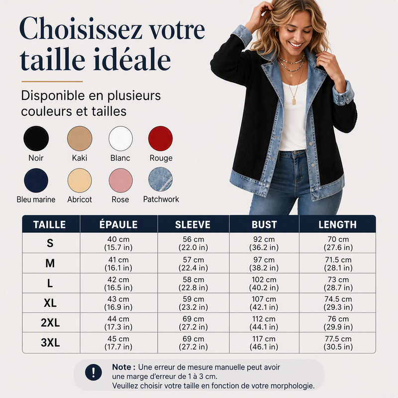 AMÉLIE | Manteau côtelé chic