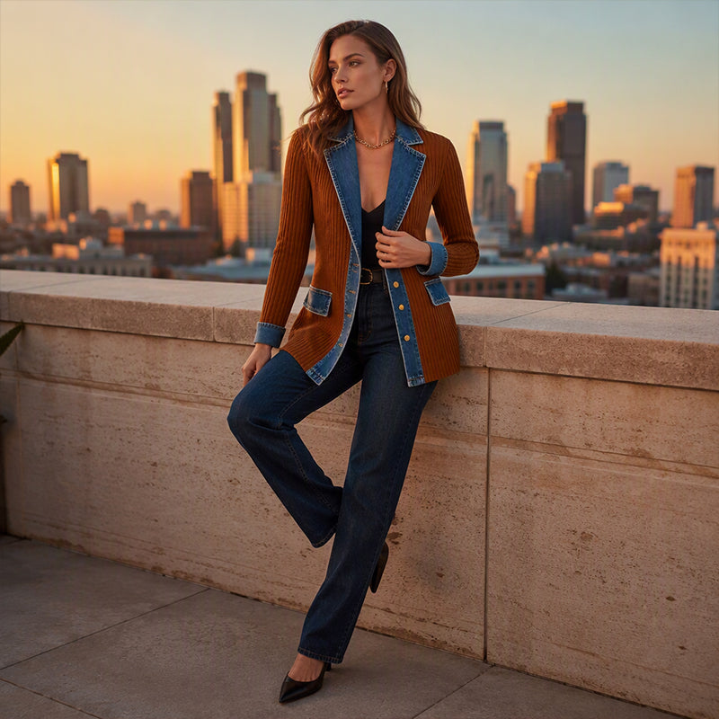AMÉLIE | Manteau côtelé chic