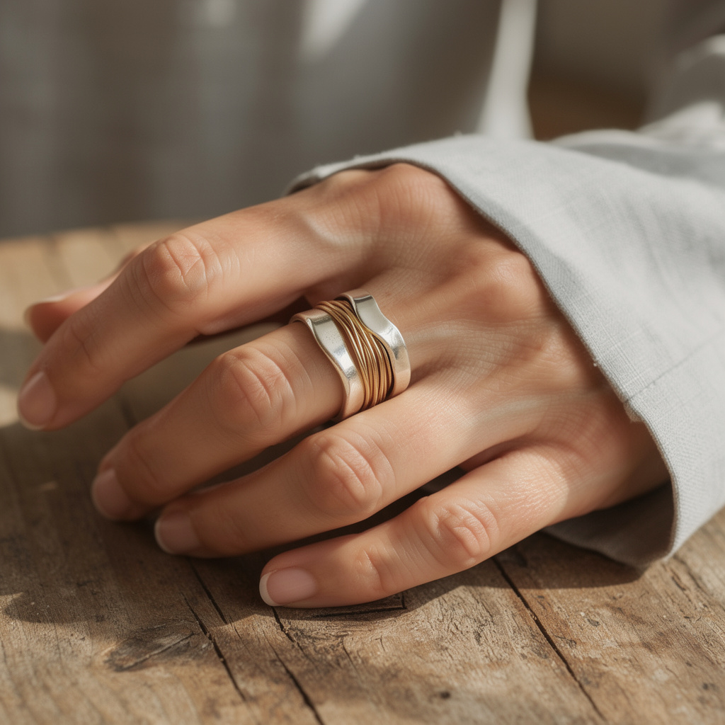SELENE™ | Bague Enroulée Délicate