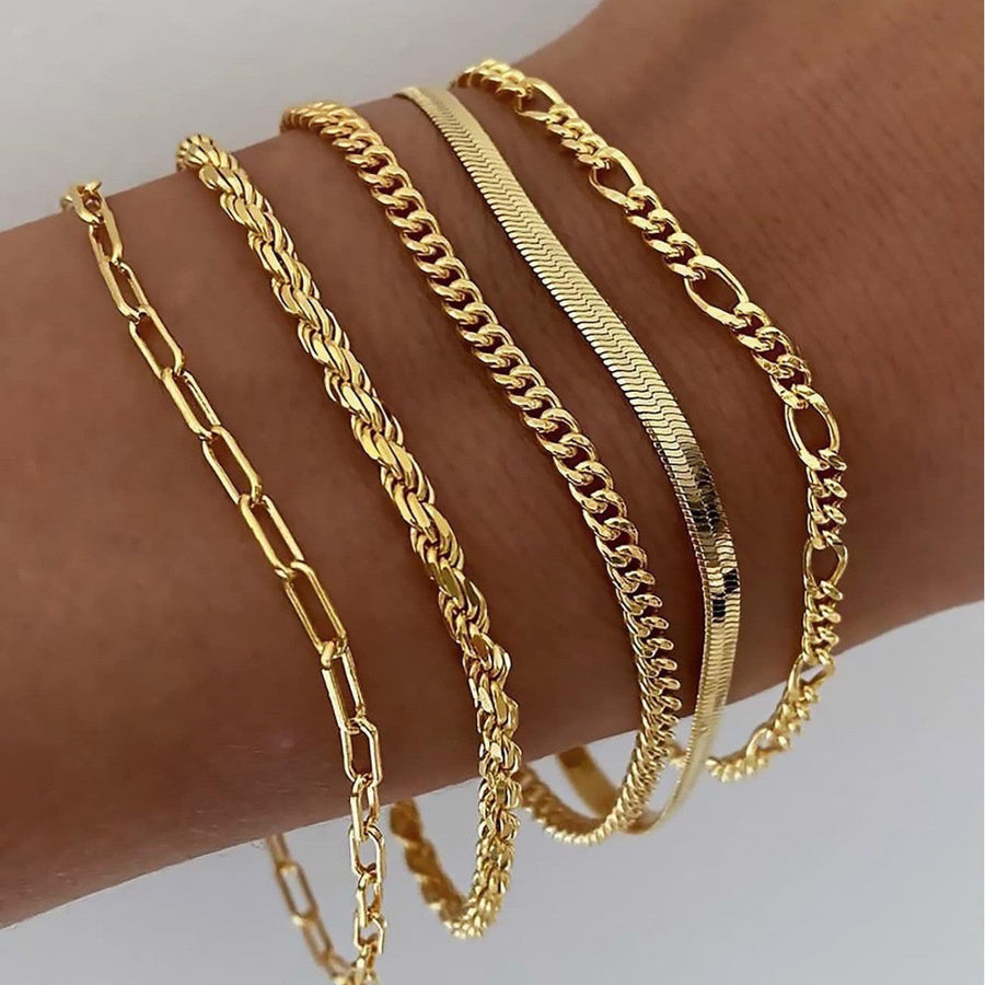 Elise™ | Ensemble de Bracelets en Or