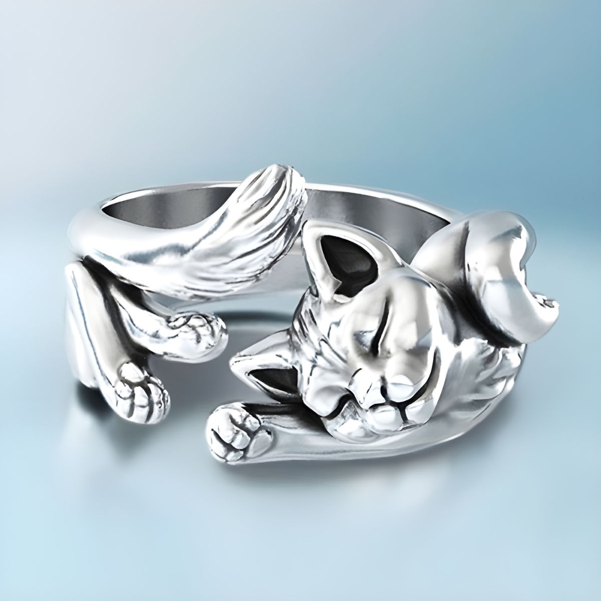 MÉLINA™ | Bague Chat Vintage