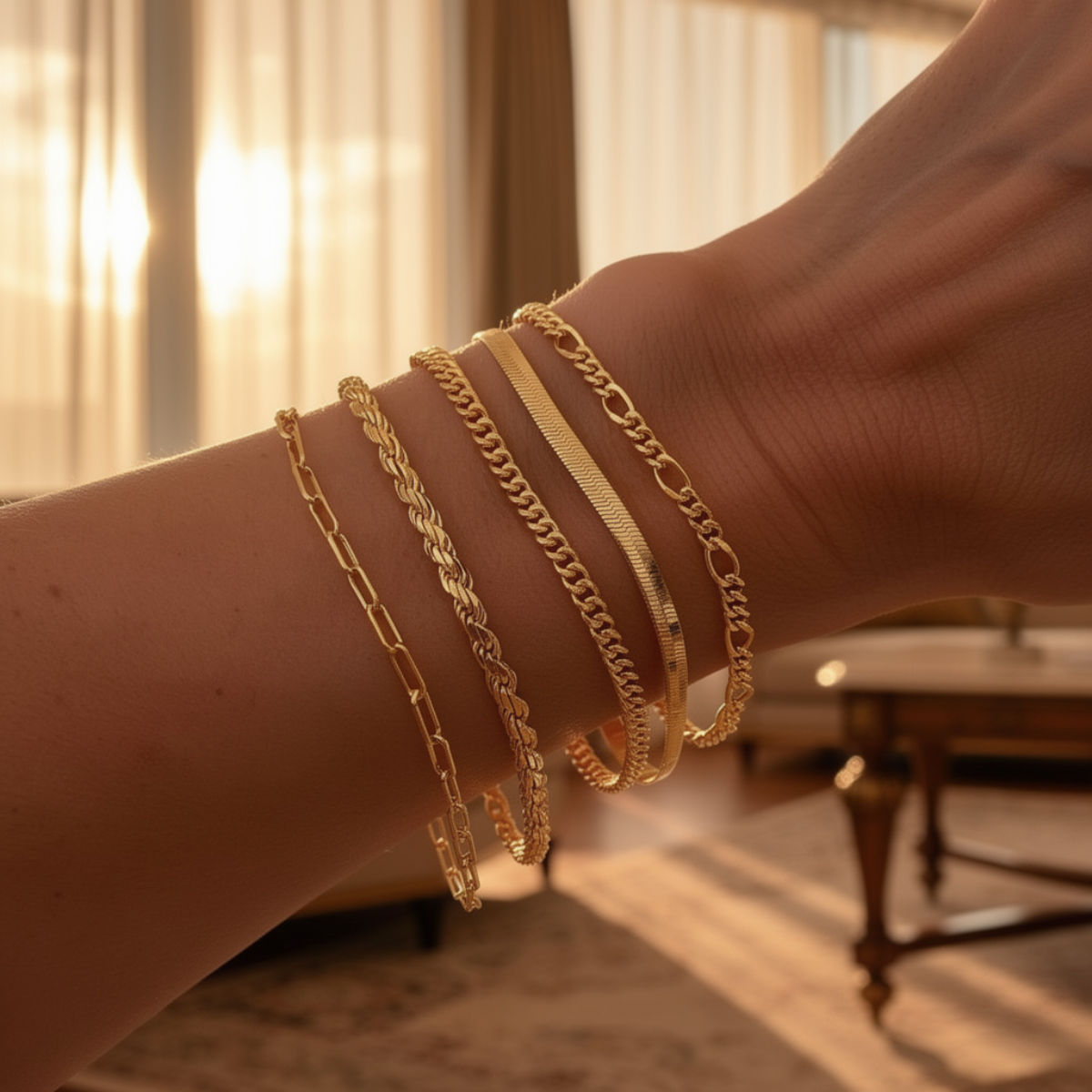 Elise™ | Ensemble de Bracelets en Or