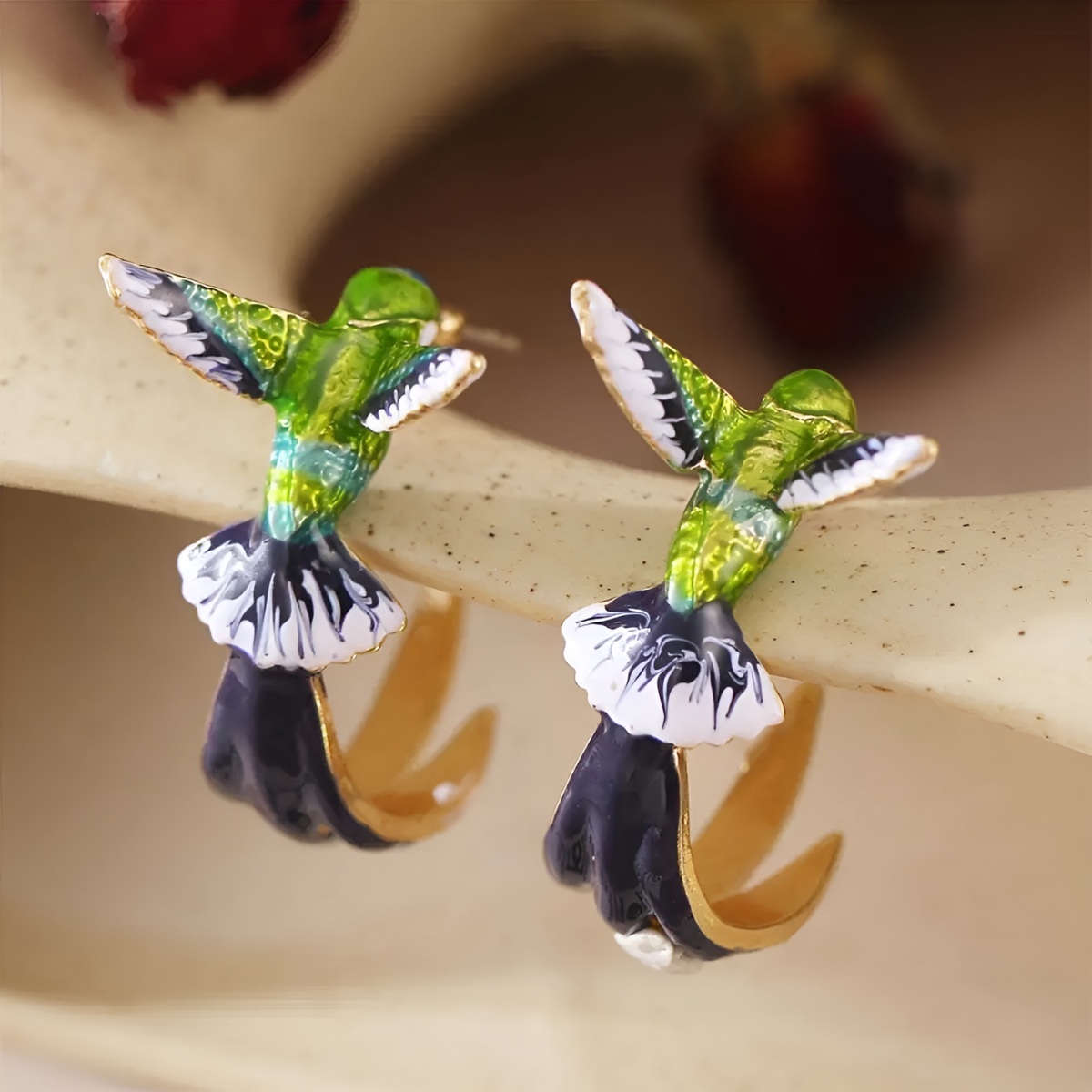 ELÉORA™ | Boucles d’Oreilles Colibri