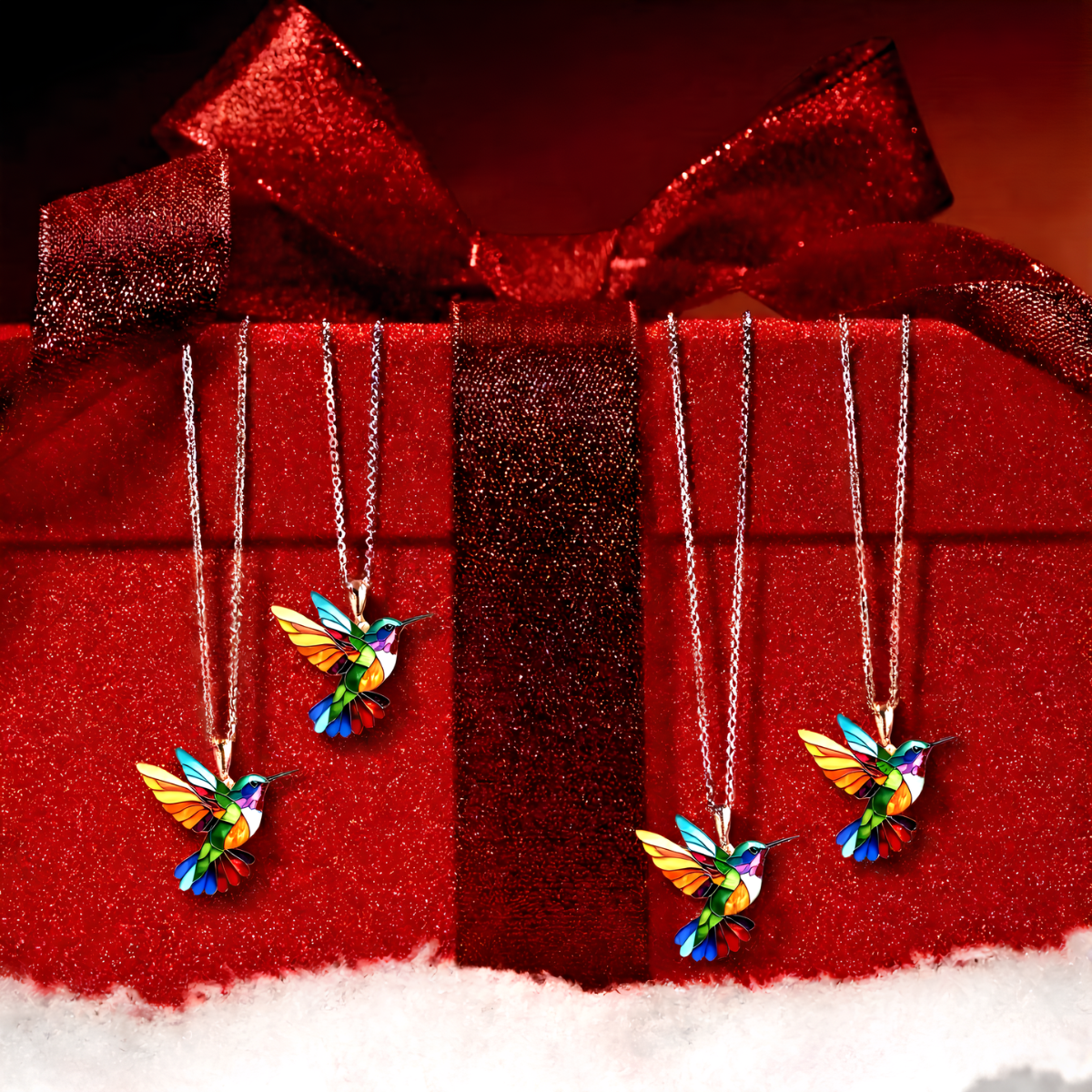 MALIA™ | Boucles d’Oreilles Colibri & Collier