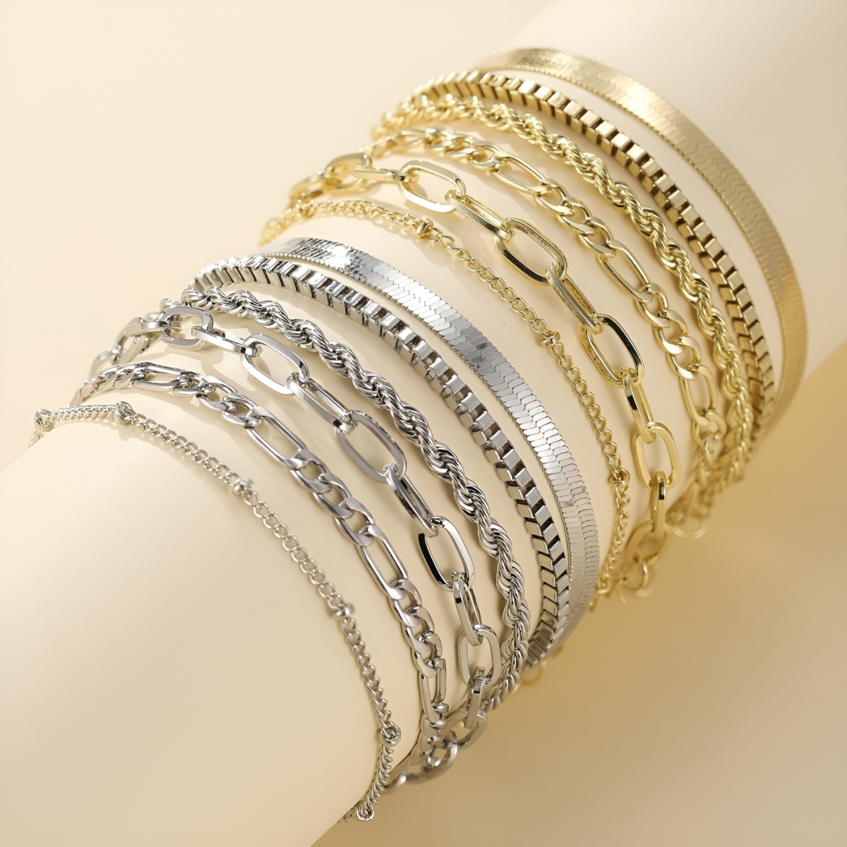 Elise™ | Ensemble de Bracelets en Or