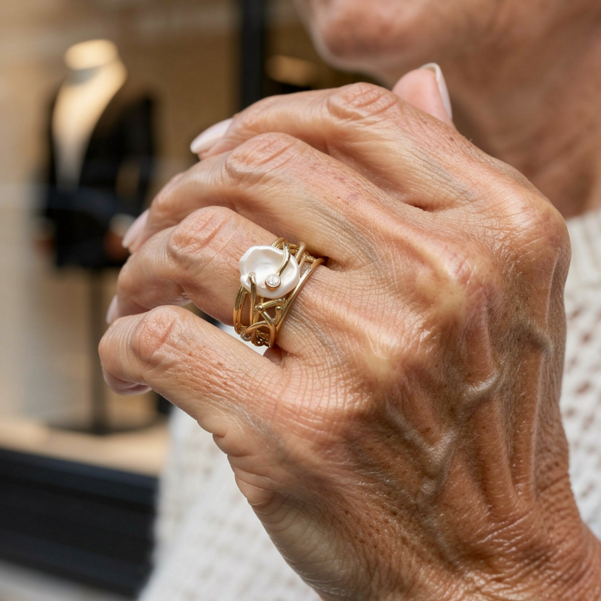 LÉA™ | Bague Fine Perlée
