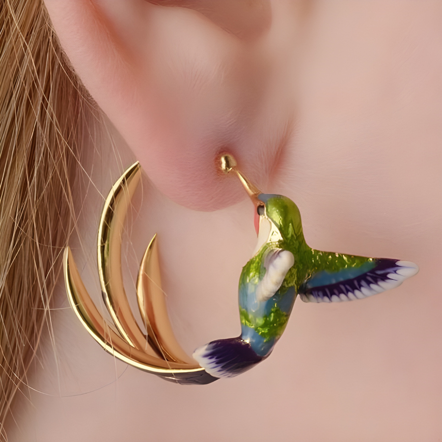 ELÉORA™ | Boucles d’Oreilles Colibri
