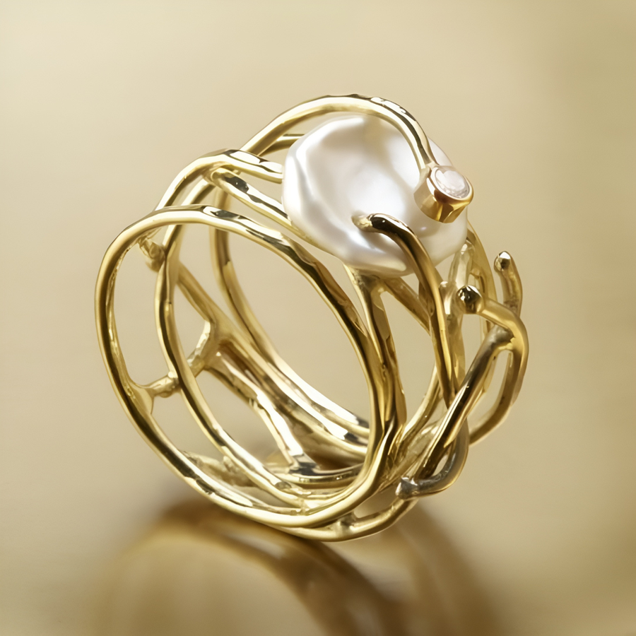 LÉA™ | Bague Fine Perlée