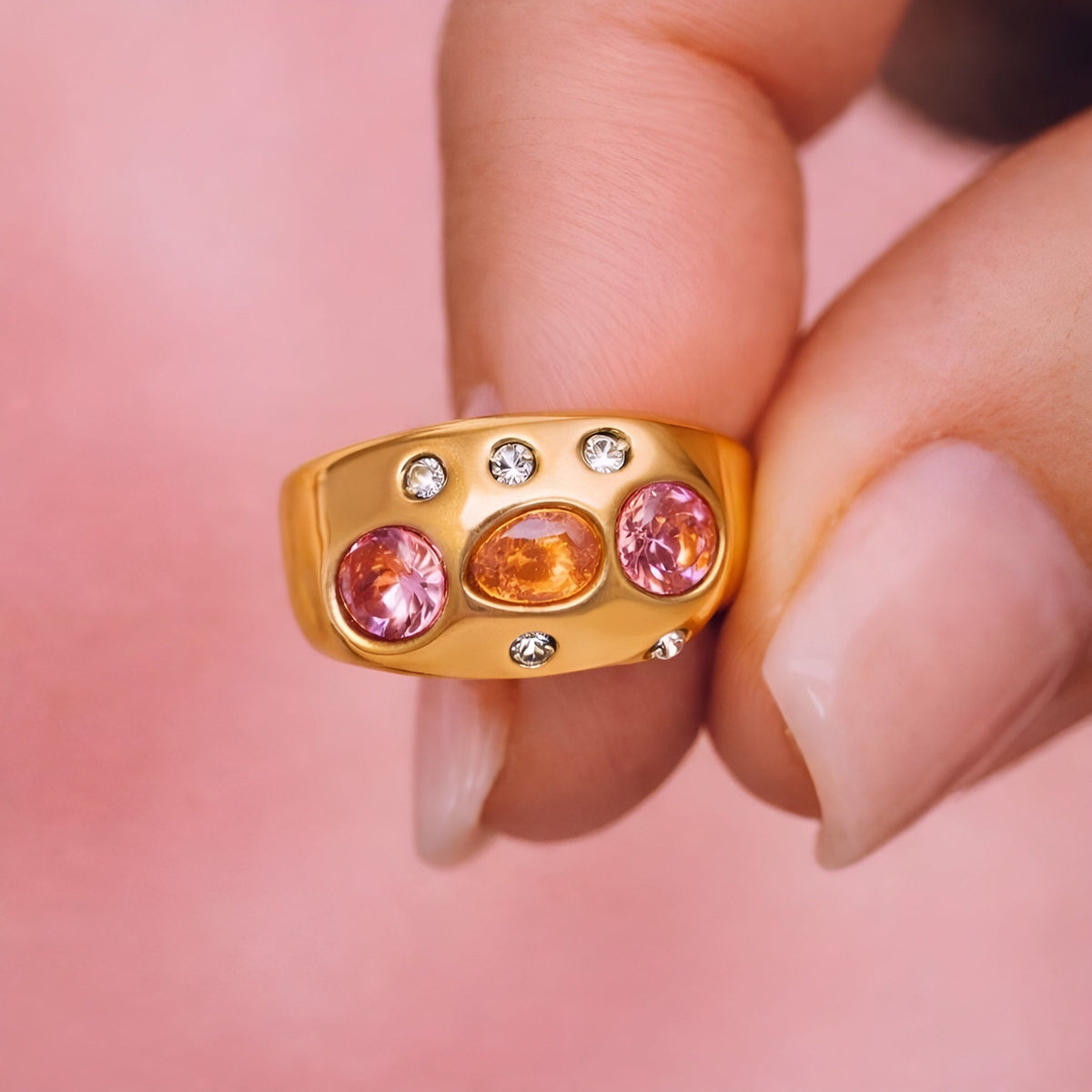 AMARA™ | Bague Cristal Colorée