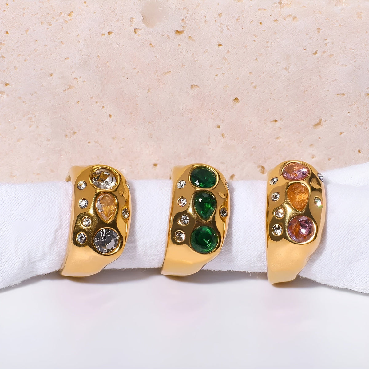 AMARA™ | Bague Cristal Colorée