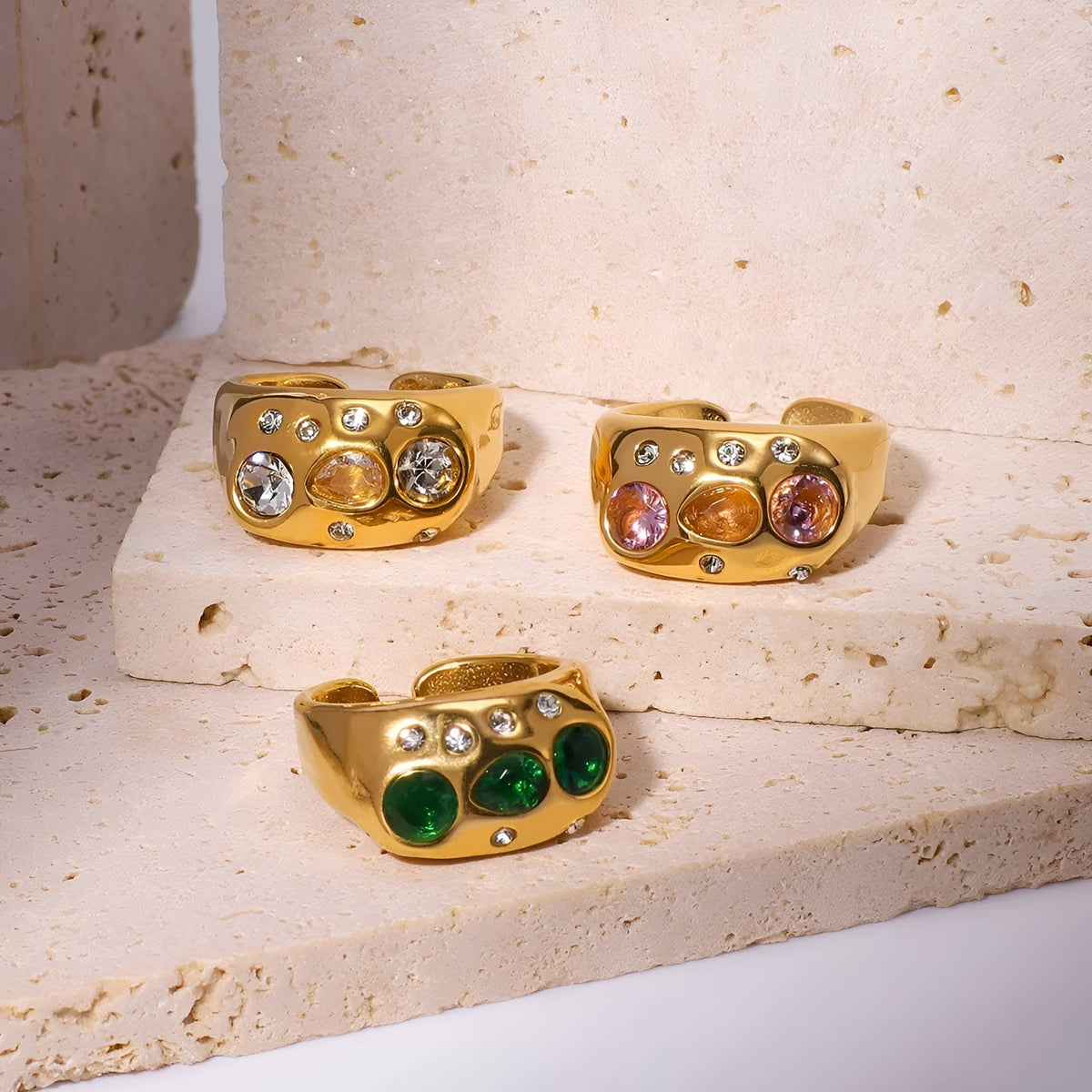AMARA™ | Bague Cristal Colorée