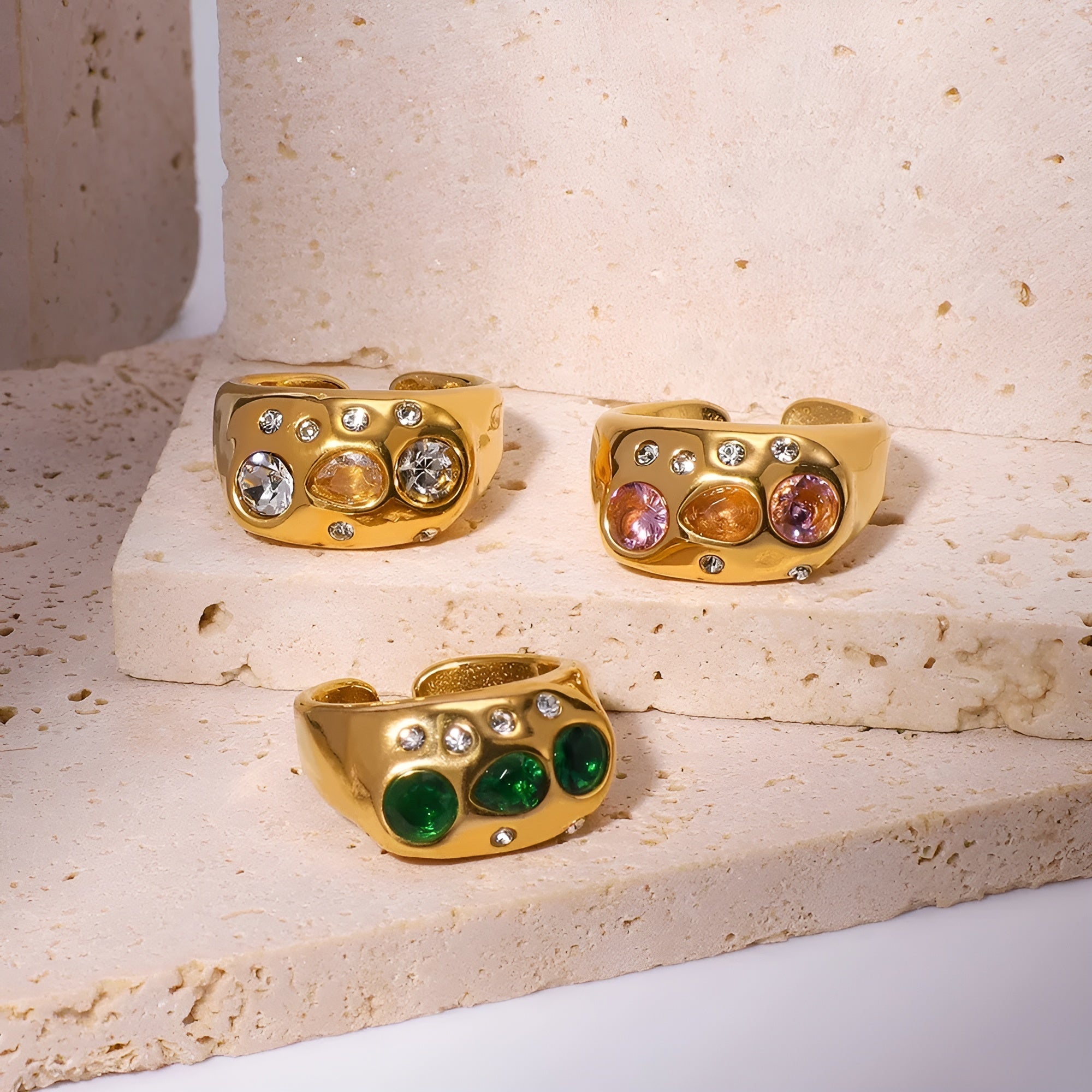 AMARA™ | Bague Cristal Colorée