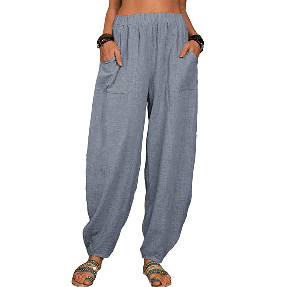 👖Pantalon d'intérieur décontracté en coton lin