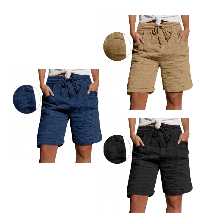 ✨ Short à taille élastique pour femme, respirant et facile à assortir