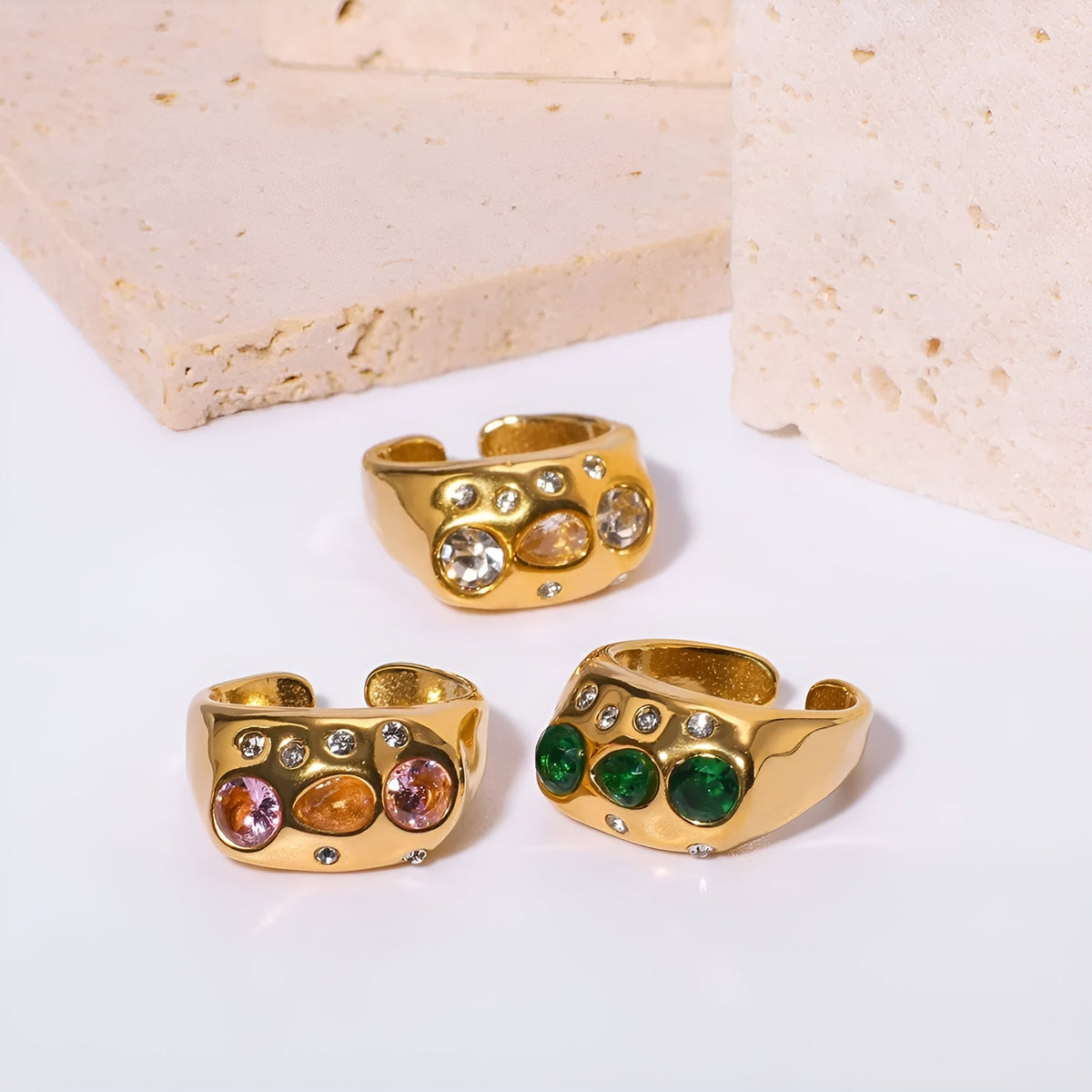 AMARA™ | Bague Cristal Colorée