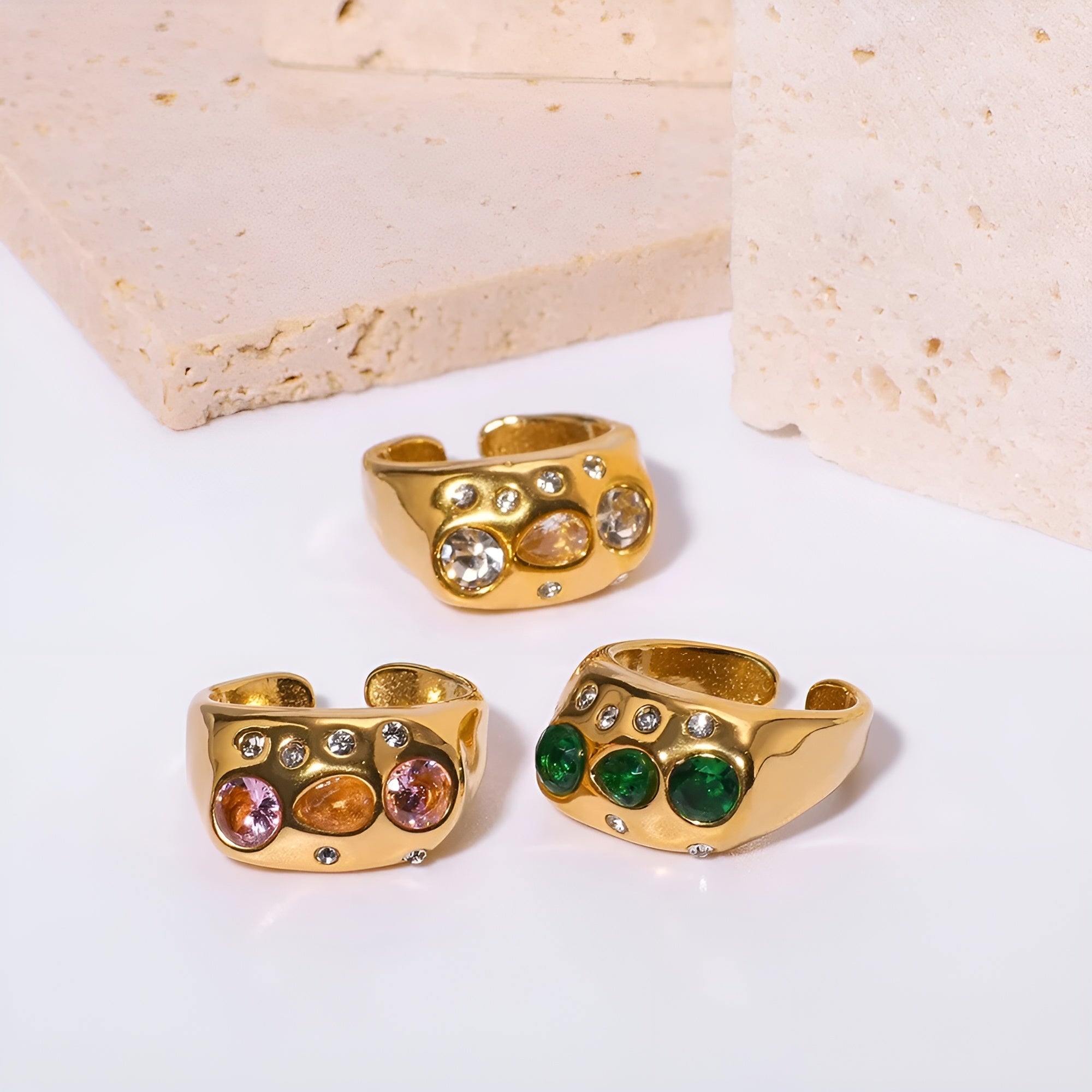 AMARA™ | Bague Cristal Colorée