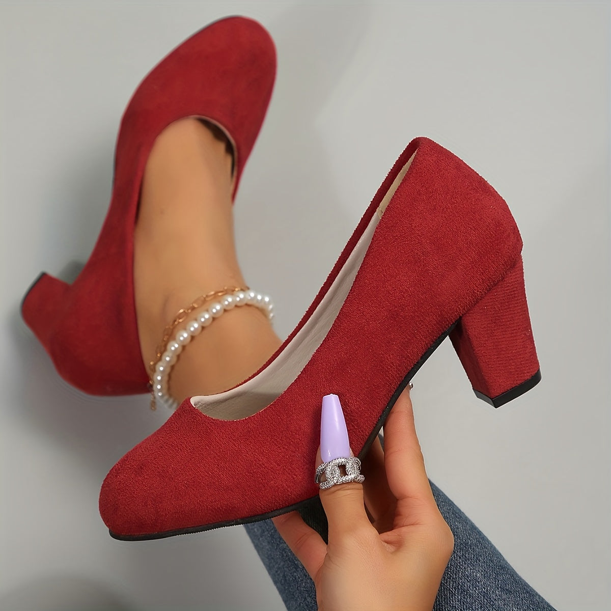 Laure™ – Escarpins à bout large et talon stable pour un confort sans douleur