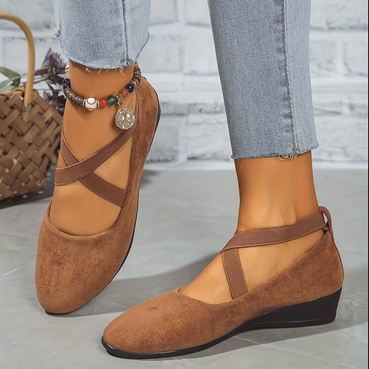 Élise® – Ballerines à brides croisées pour un confort raffiné