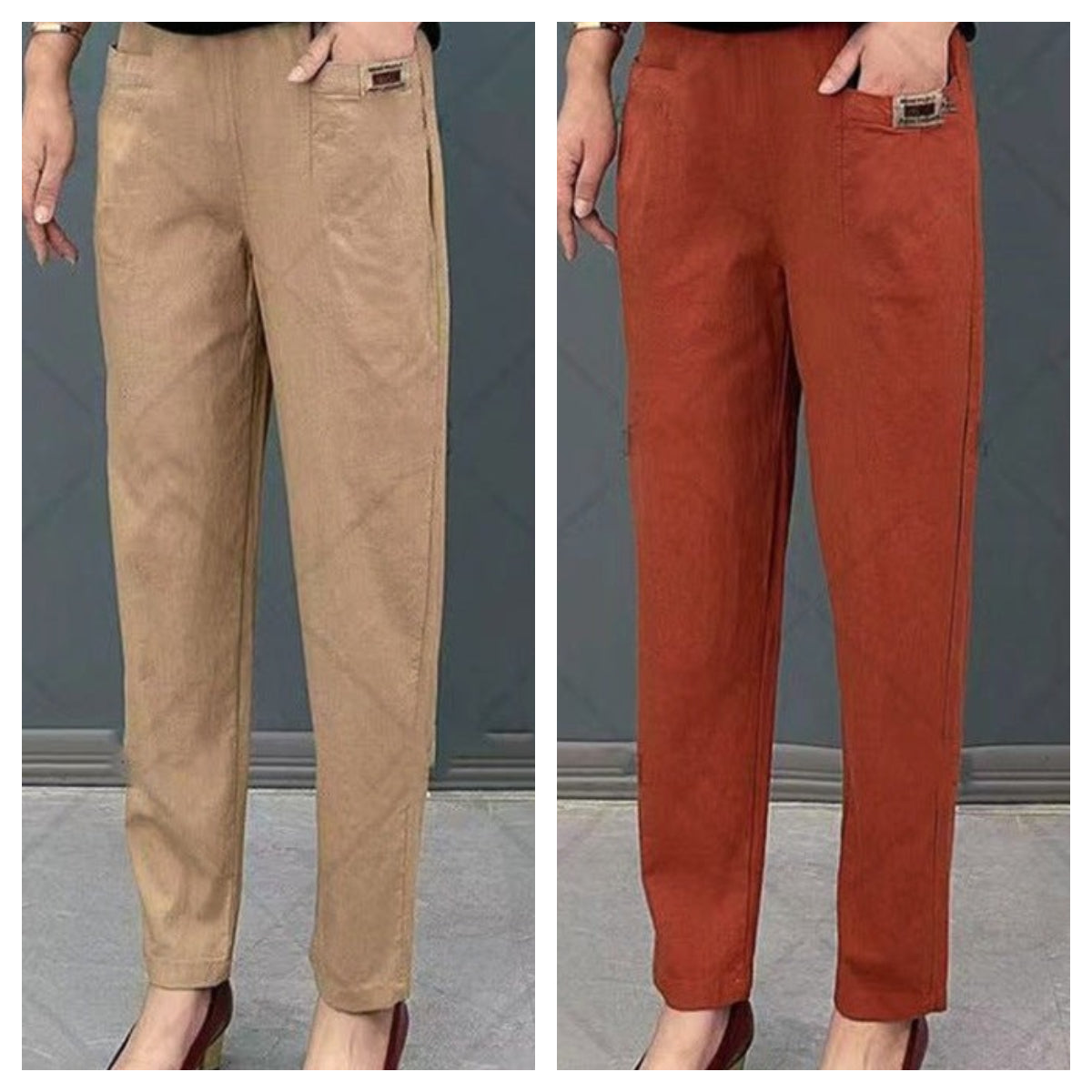 Pantalon en coton à taille élastique pour femme💖💖Promotion du jour -49% OFF