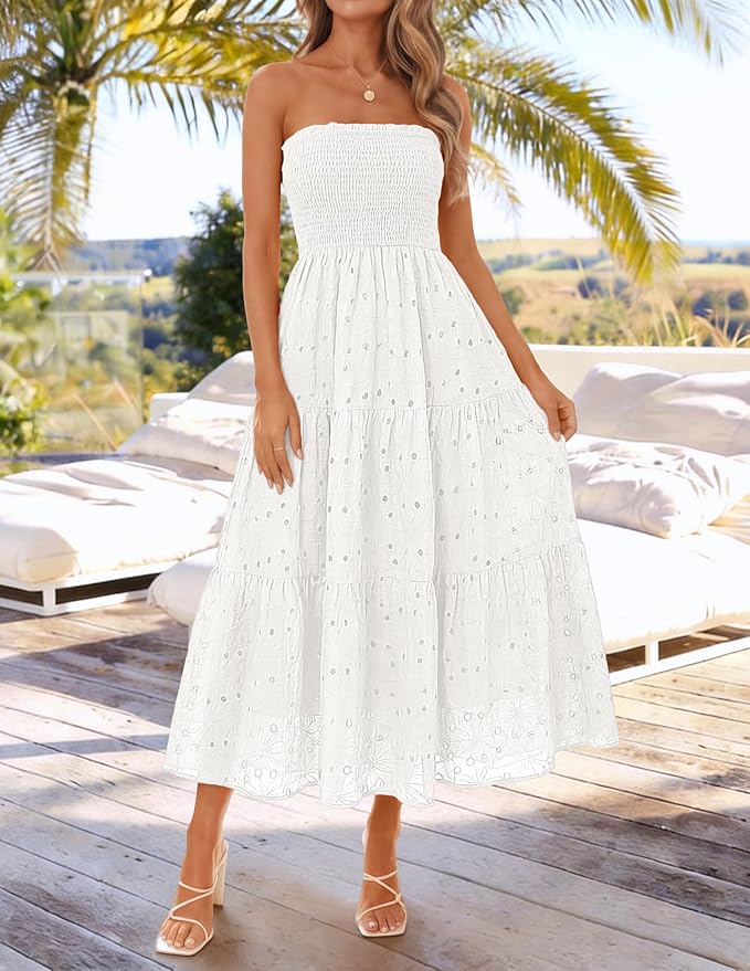 Robe Bustier Broderie Anglaise