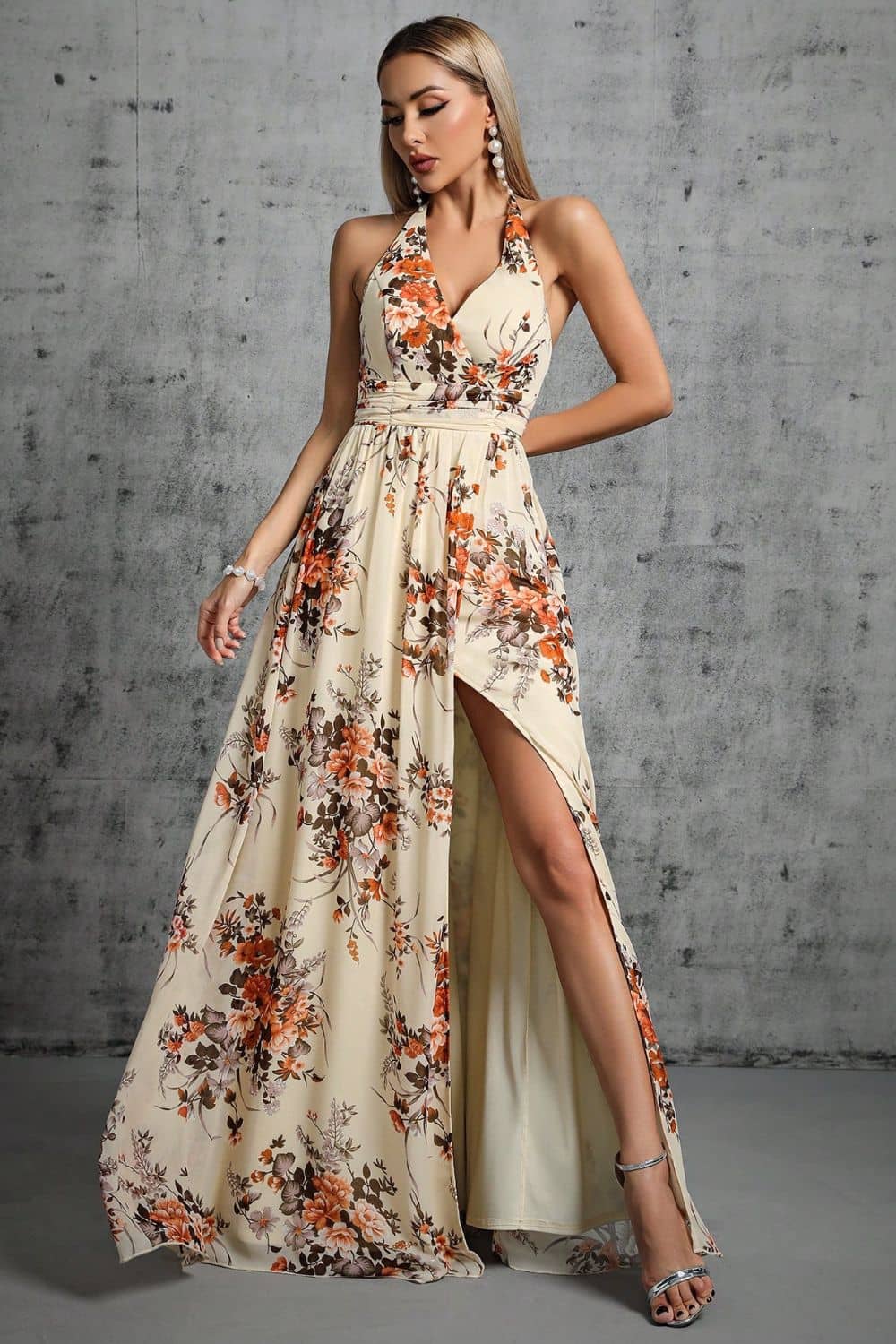 Robe Dos Nu Fleurie
