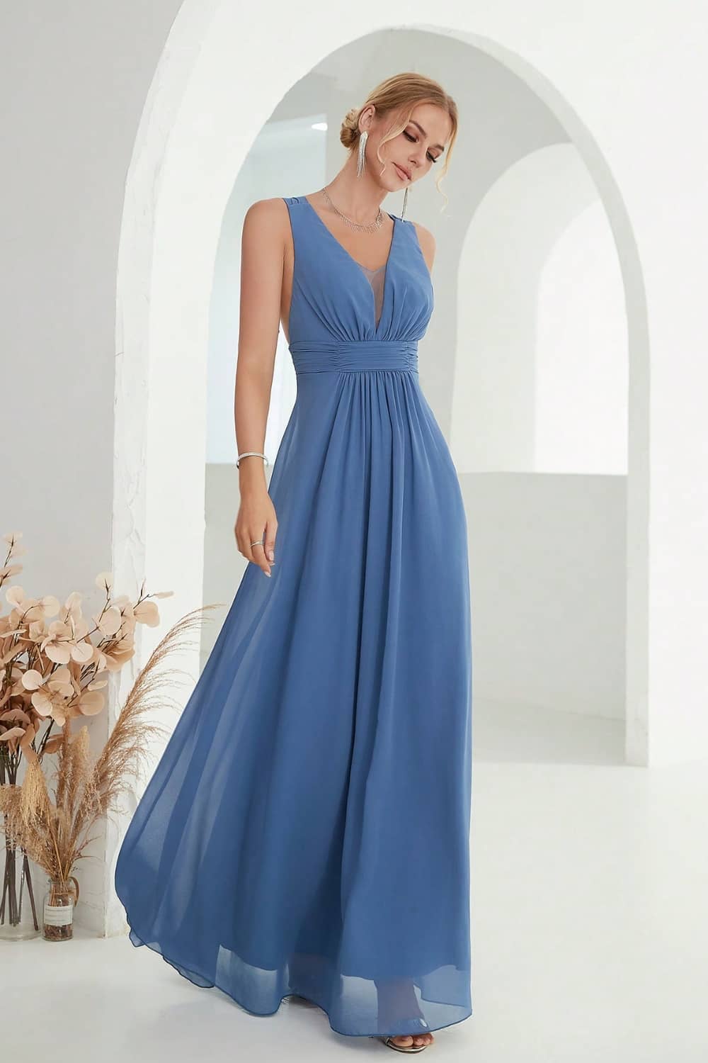 Robe Longue Fluide Dos Nu
