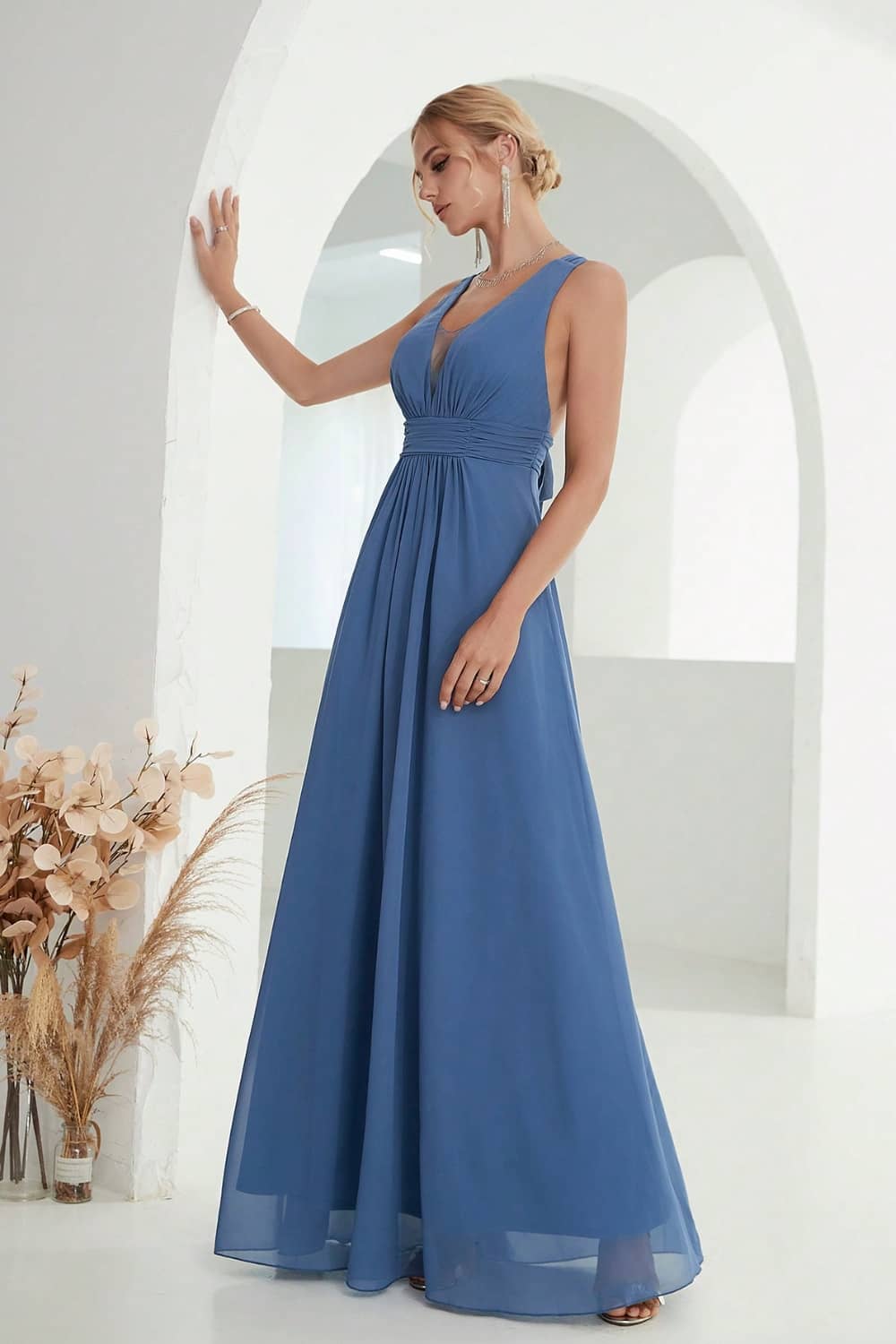 Robe Longue Fluide Dos Nu