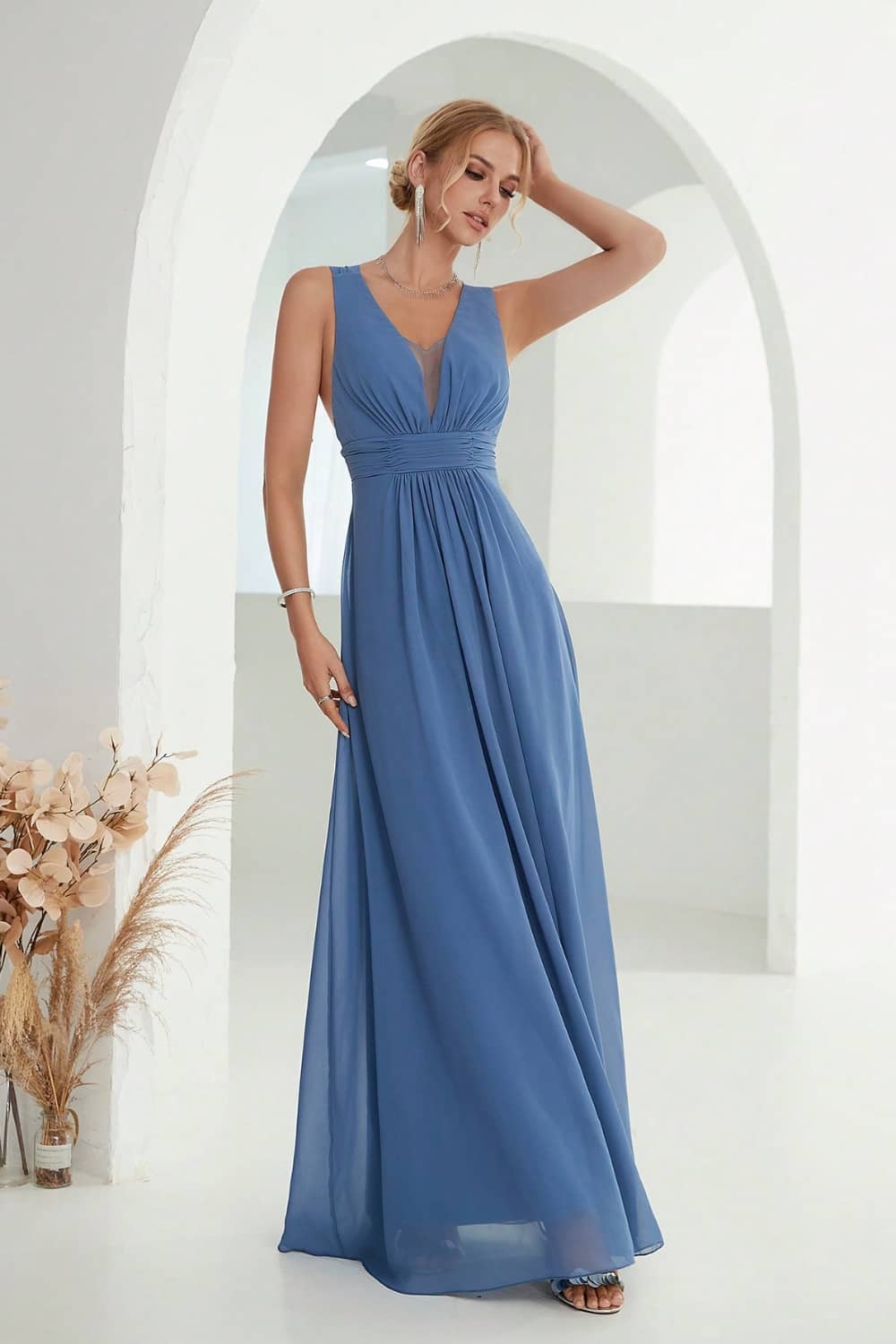 Robe Longue Fluide Dos Nu