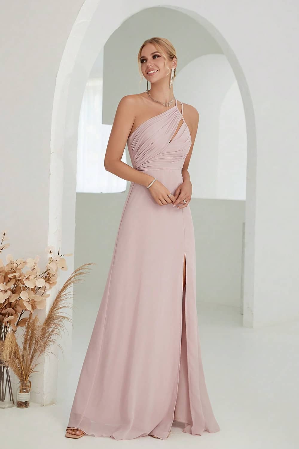 Robe Longue One Shoulder