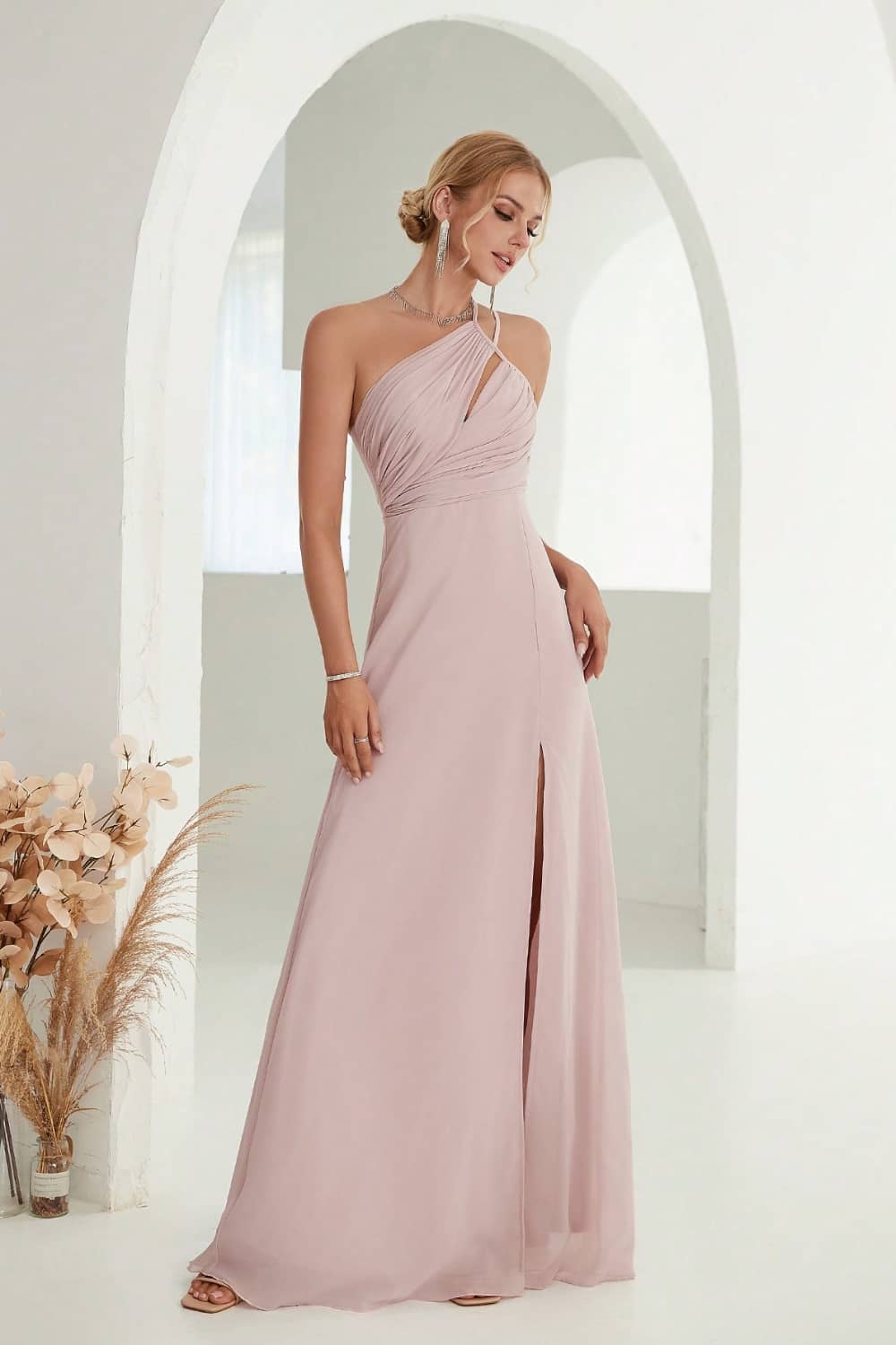 Robe Longue One Shoulder