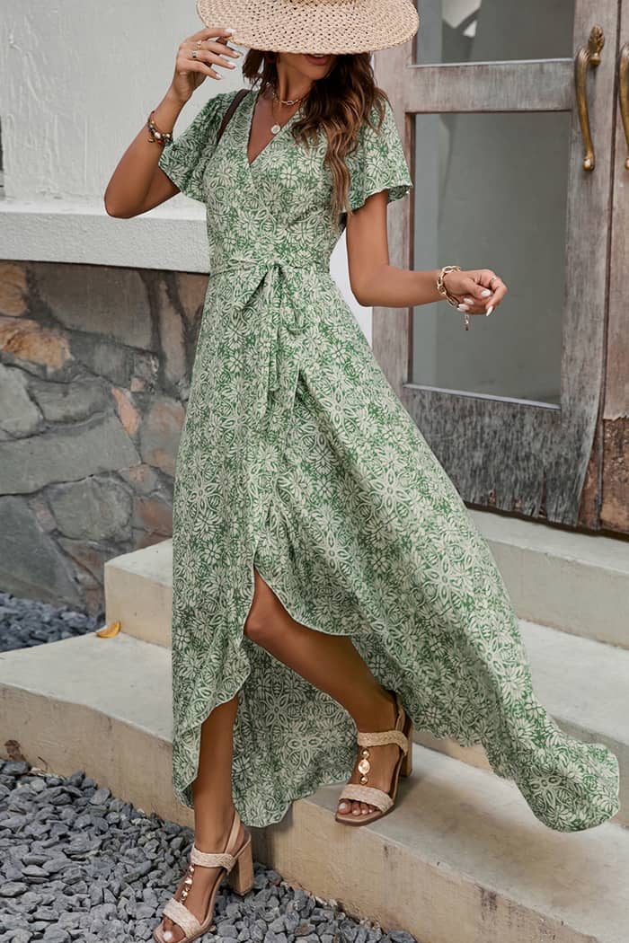 Robe Portefeuille Longue Champêtre