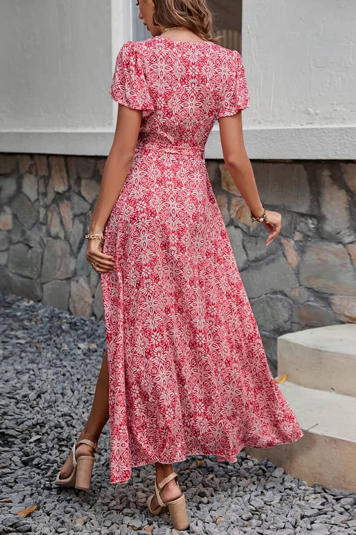 Robe Portefeuille Longue Champêtre