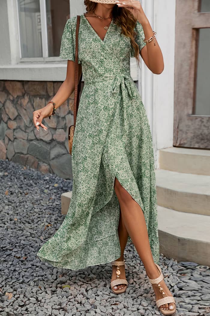 Robe Portefeuille Longue Champêtre