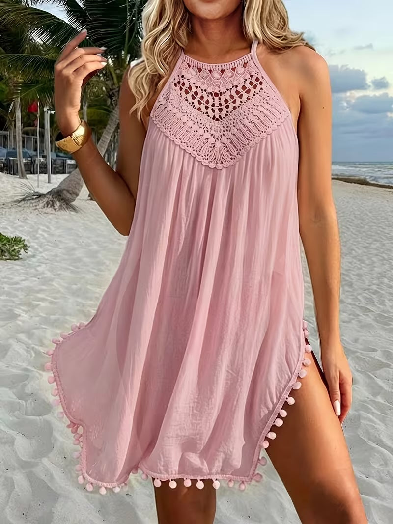 Robe de Plage Santorini — Dos-Nu Crochet