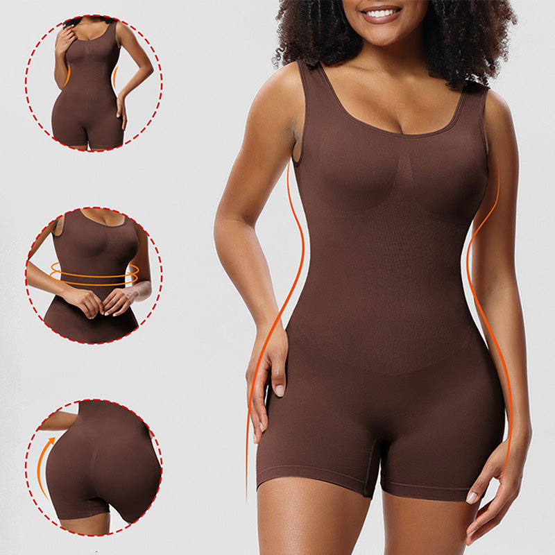 🎁 50% DE RÉDUCTION ! ✨ Gaine Amincissante 1 Pièce – Sculpte Ventre & Hanches, Invisible sous les Vêtements, Confort Respirant 💃🖤
