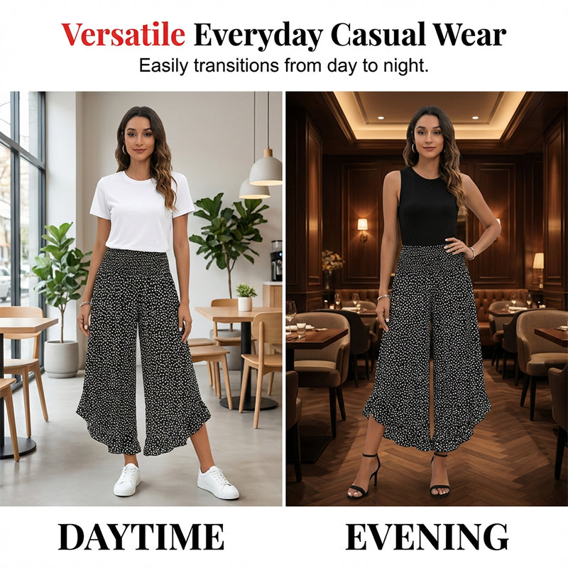🔥 50 % de réduction aujourd'hui ! Pantalon ample à taille haute pour femme – Amincissant, confortable et chic