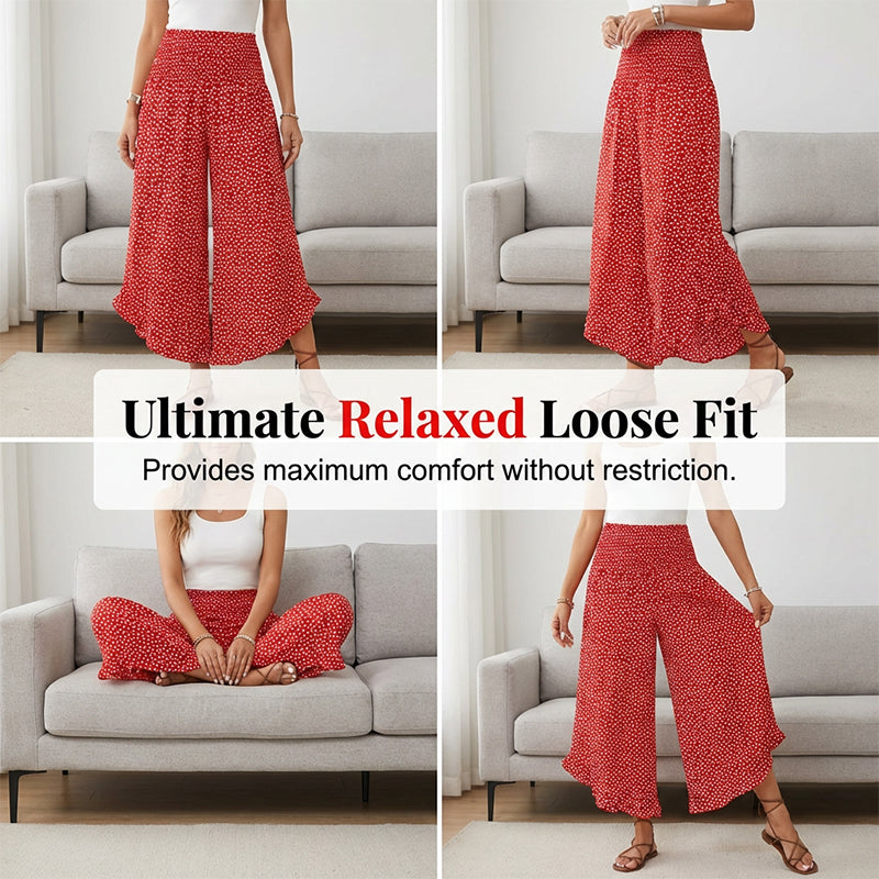 🔥 50 % de réduction aujourd'hui ! Pantalon ample à taille haute pour femme – Amincissant, confortable et chic