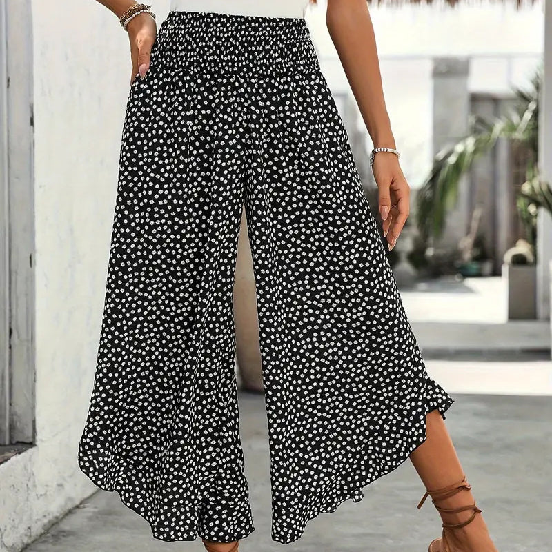 🔥 50 % de réduction aujourd'hui ! Pantalon ample à taille haute pour femme – Amincissant, confortable et chic