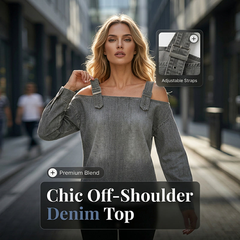 👕 OFFRE LIMITÉE : 50 % DE RÉDUCTION ! ✨ Haut en jean pour femme – larges bretelles, tendance, décontracté ✨