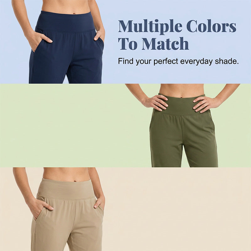 🧘‍♀️👖 PROMO FLASH 50% ! Pantalon de Yoga Capri Amincissant – Tissu Ultra-Doux 4-Way Stretch, Poche Latérale, Effet Galbant Ventre, Boutons Décoratifs, 6 Couleurs 🌬️