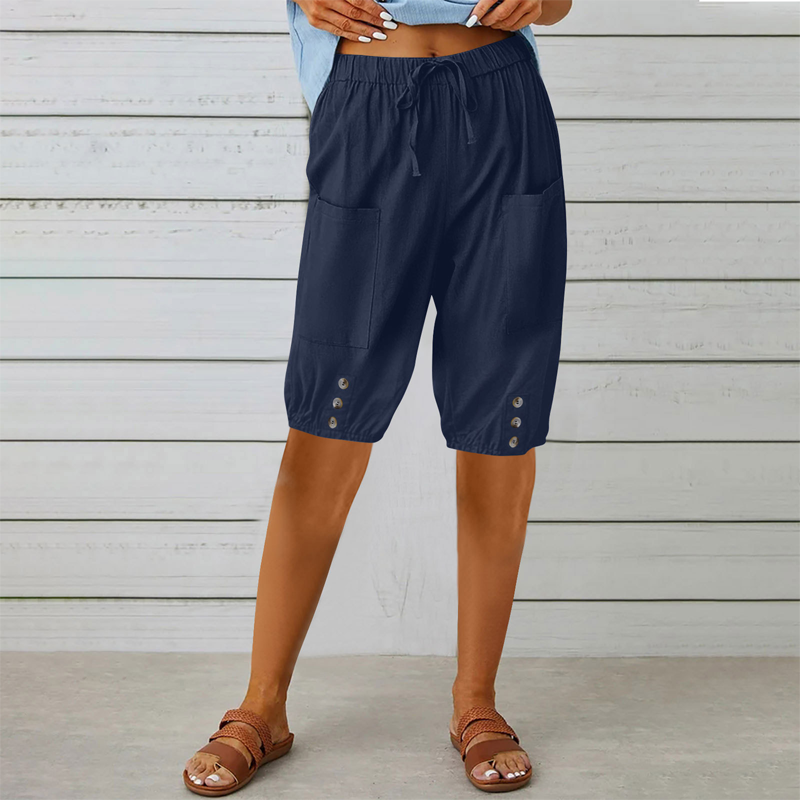 🔥 Spécial été 👖 Pantalon 3/4 pour femme, avec cordon de serrage à la taille 🌸 Ample, léger et extrêmement confortable 💫