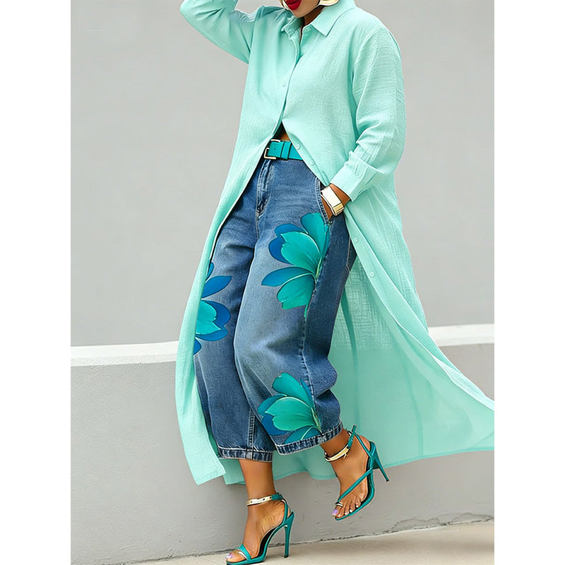 👗 Chemise longue à boutons, très tendance
