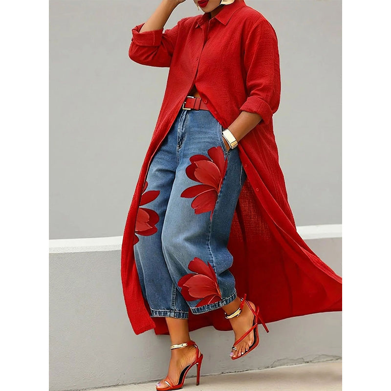 👗 Chemise longue à boutons, très tendance