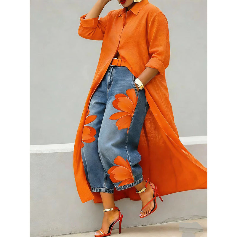 👗 Chemise longue à boutons, très tendance