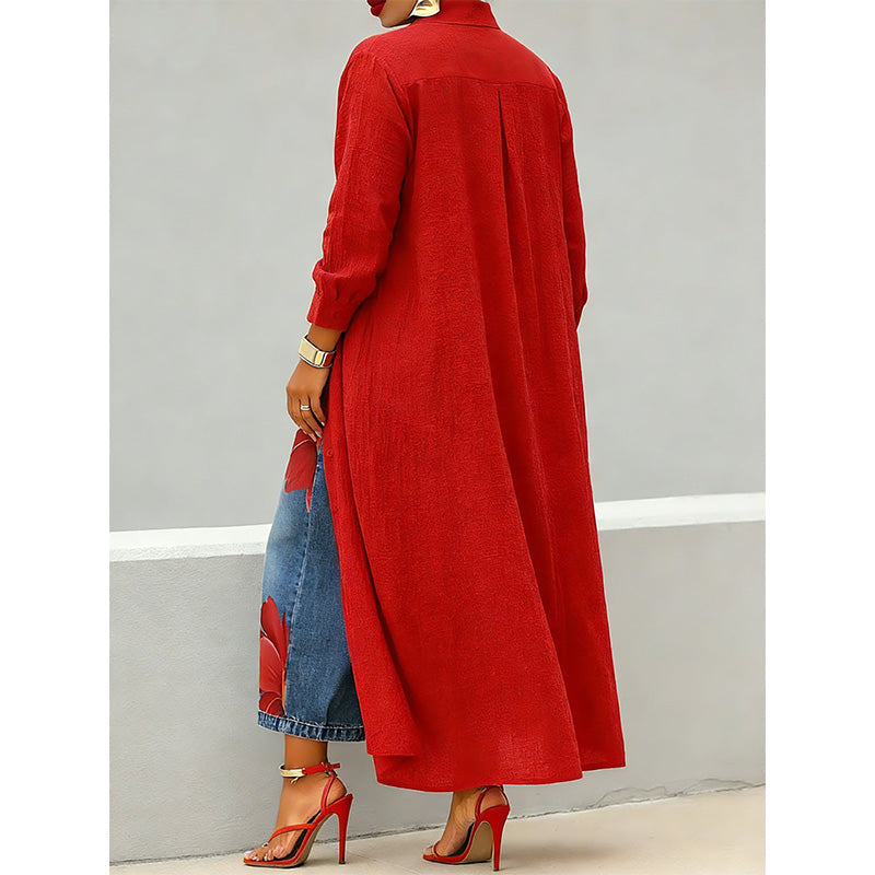 👗 Chemise longue à boutons, très tendance