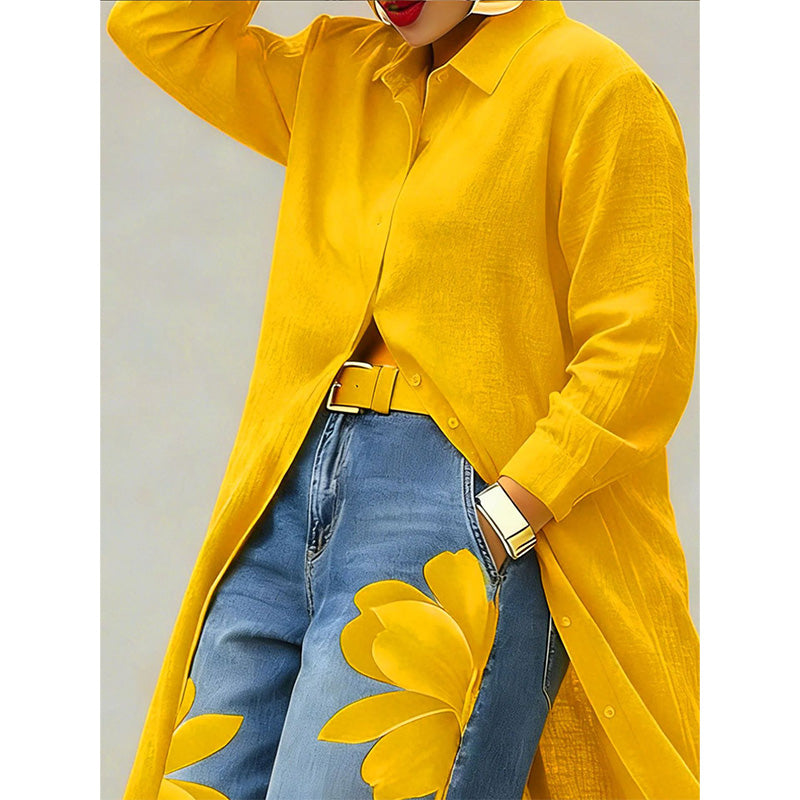 👗 Chemise longue à boutons, très tendance
