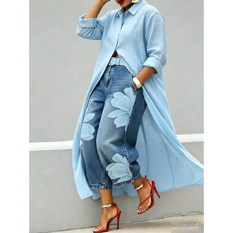 👗 Chemise longue à boutons, très tendance